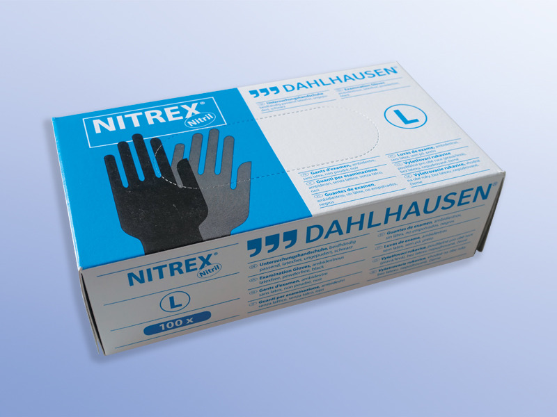 Nitrex-Handschuhe, ungepudert, schwarz