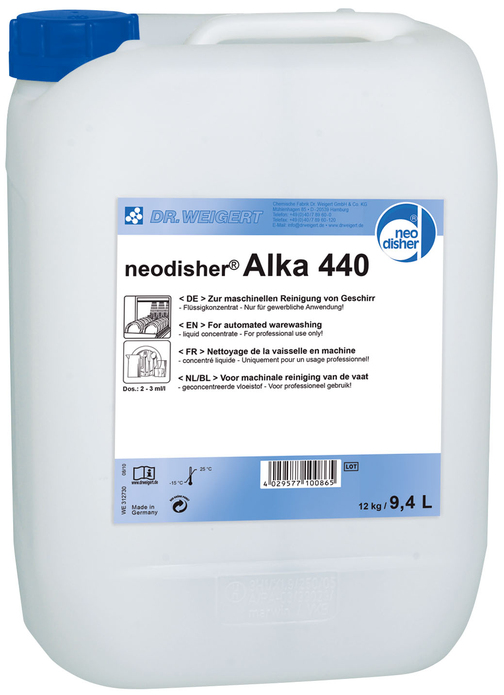 Dr. Weigert neodisher® Alka 440 Geschirrreiniger, flüssig